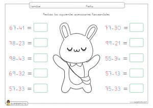 Restas horizontales sin llevadas