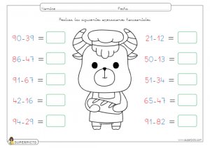 Restas horizontales con llevadas