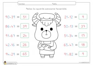 Restas horizontales con llevadas