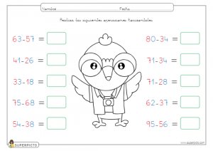 Restas horizontales con llevadas