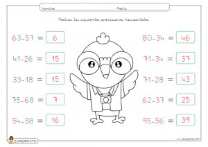 Restas horizontales con llevadas