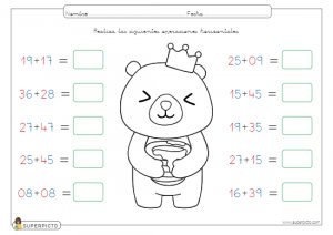 Sumas horizontales con llevadas