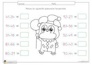 Restas horizontales con llevadas