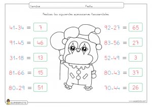 Restas horizontales con llevadas