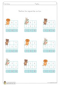 Sumas con llevadas de dos cifras