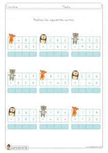 Sumas con llevadas de tres cifras