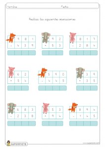 Sumas y restas combinadas con llevadas de tres cifras