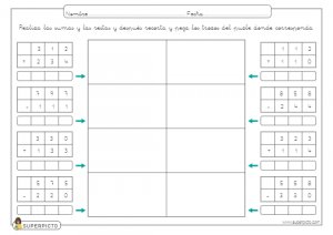 Sumas y restas combinadas sin llevadas de tres cifras