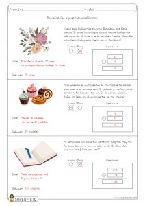 Problemas sencillos con una operación