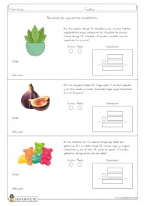 Problemas sencillos con una operación