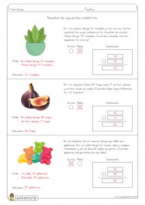 Problemas sencillos con una operación