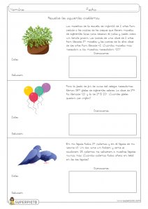 Problemas sencillos con dos operaciones