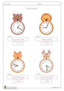 Escribir/leer la hora en relojes analógicos