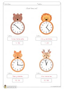 Escribir/leer la hora en relojes analógicos