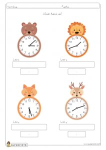 Escribir/leer la hora en relojes analógicos