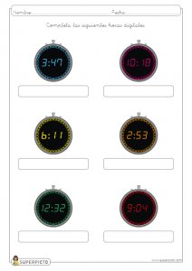 Escribir/leer la hora en relojes digitales