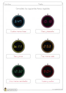 Escribir/leer la hora en relojes digitales