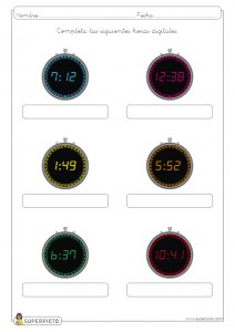 Escribir/leer la hora en relojes digitales