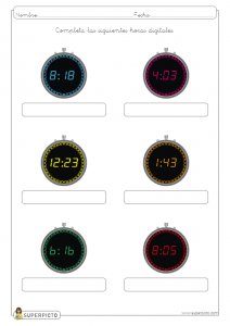 Escribir/leer la hora en relojes digitales