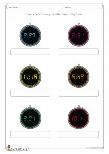 Escribir/leer la hora en relojes digitales