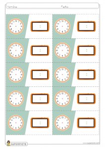 Relojes analógicos y digitales mudos para imprimir