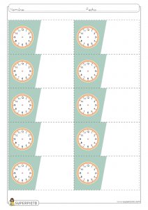 Relojes analógicos y digitales mudos para imprimir