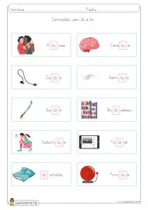 Completar con grupos bl y br