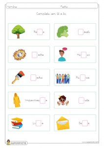 Completar con grupos bl y br