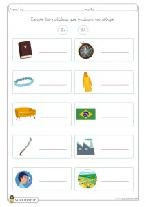 Escribir conceptos con grupos bl y br