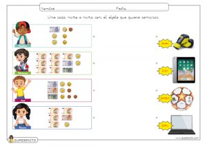Equivalencias entre billetes y monedas