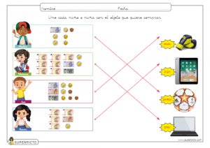 Equivalencias entre billetes y monedas