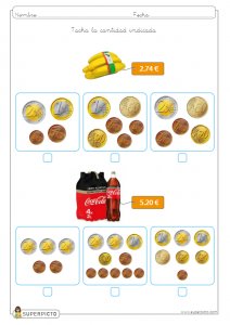 Cálculo con monedas y billetes