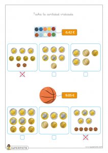 Cálculo con monedas y billetes