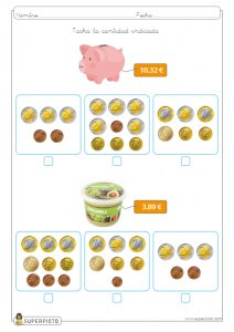 Cálculo con monedas y billetes
