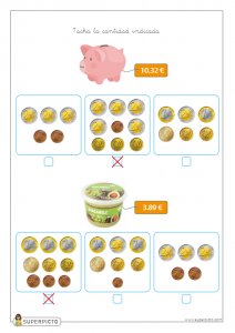 Cálculo con monedas y billetes