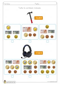 Cálculo con monedas y billetes