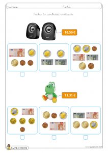 Cálculo con monedas y billetes