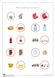 Rodear el objeto que pesa menos