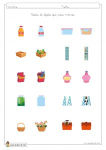 Rodear el objeto que pesa menos