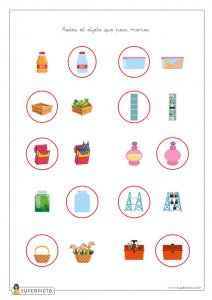 Rodear el objeto que pesa menos