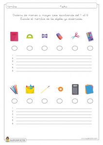 Ordenar de menor a mayor peso