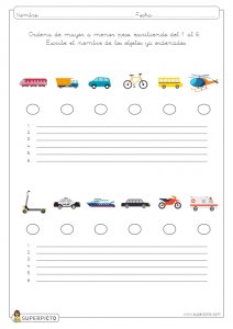 Ordenar de mayor a menor peso