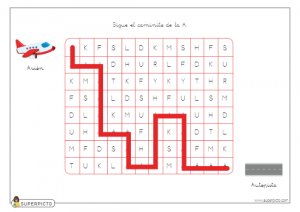 Seguir el caminito de la A (mayúscula)