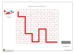 Seguir el caminito de la a (minúscula)