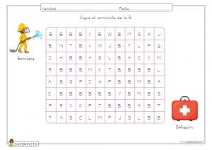 Seguir el caminito de la B (mayúscula)