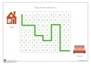 Seguir el caminito de la c (minúscula)