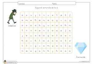 Seguir el caminito de la d (minúscula)