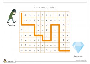 Seguir el caminito de la d (minúscula)