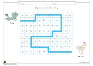 Seguir el caminito de la g (minúscula)