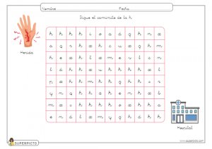 Seguir el caminito de la h (minúscula)